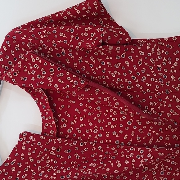 PAUL HARRIS DESIGN Vintage Sheath Dress Round Neck Short Sleeve Red - Size 8 - Picture 8 of 11